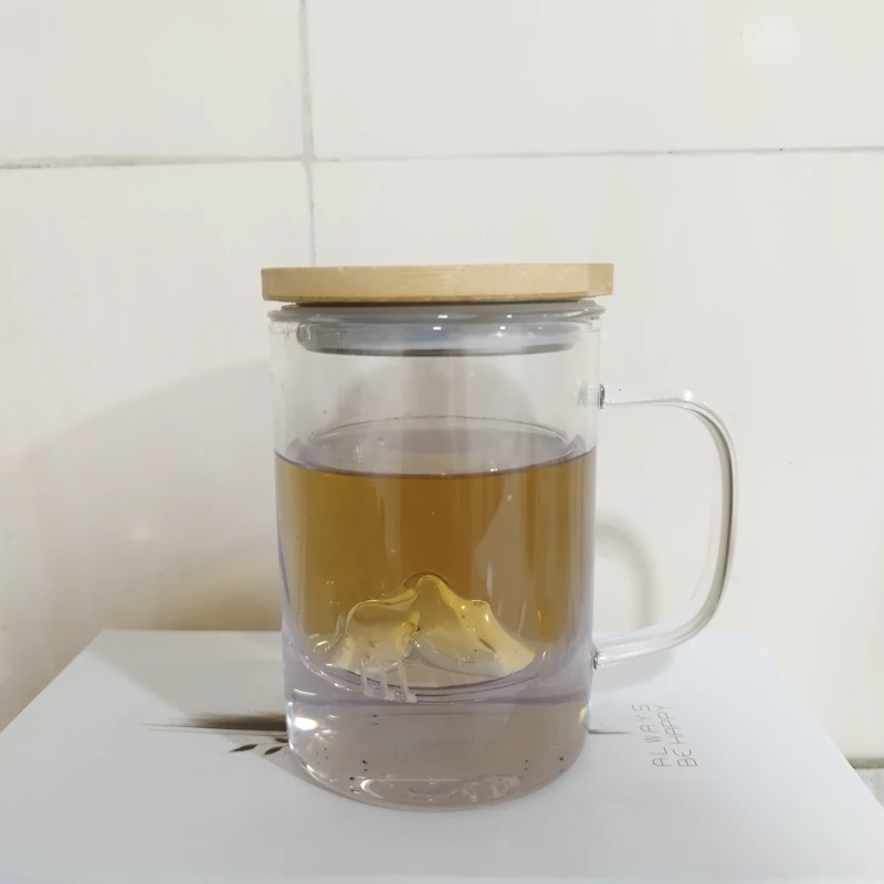 ماگ دمنوش پیرکس ساده درب بامبو کد 002119 بسته 1 عددی ارسال رایگان