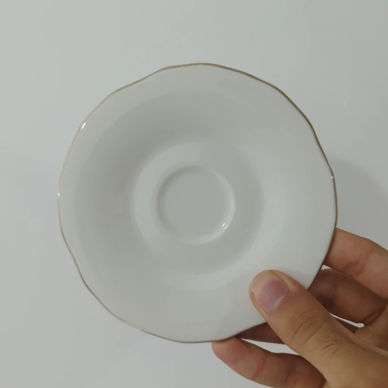 ست 12 پارچه فنجان نعلبکی قهوه خوری چینی توس مدل الیزابت امپریال خط طلا بسته 6+6 عددی با ارسال رایگان