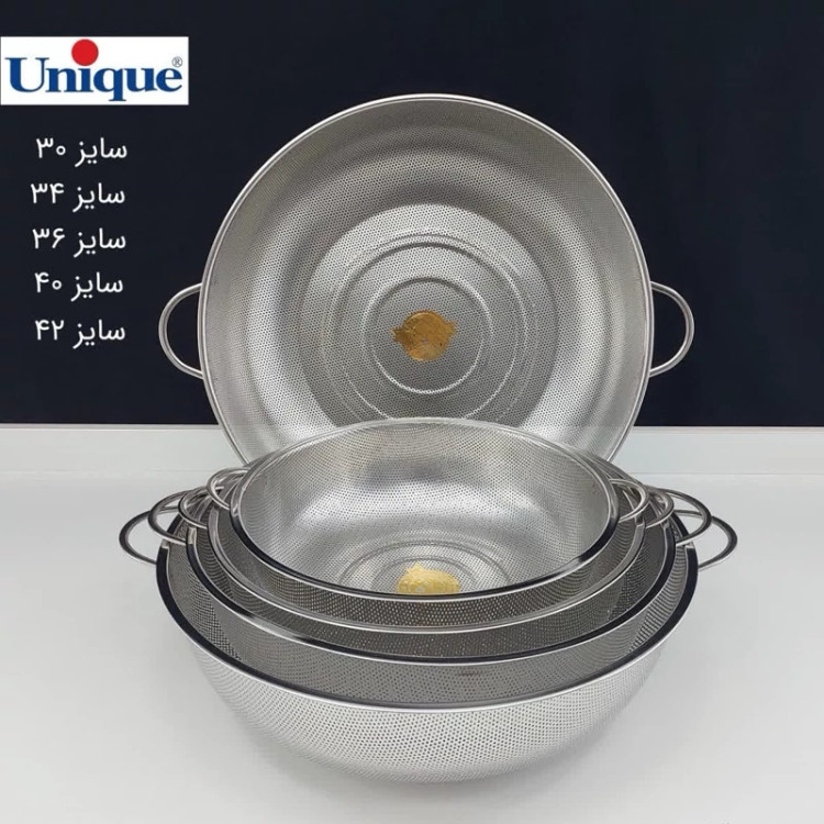 ست آبکش 5 تایی استیل یونیک مدل پانچی بزرگ با ارسال رایگان