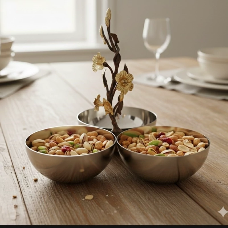 نقل خوری 3 خانه استیل RHYTON مدل لیلیان کد 10738 با ارسال رایگان