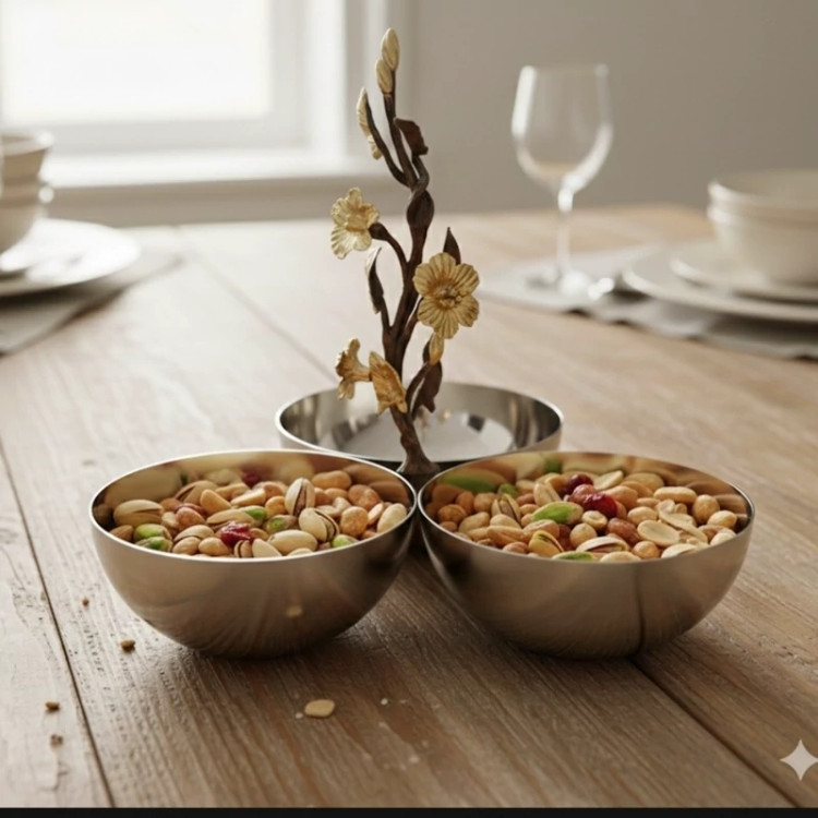 نقل خوری 3 خانه استیل RHYTON مدل لیلیان کد 10738 با ارسال رایگان