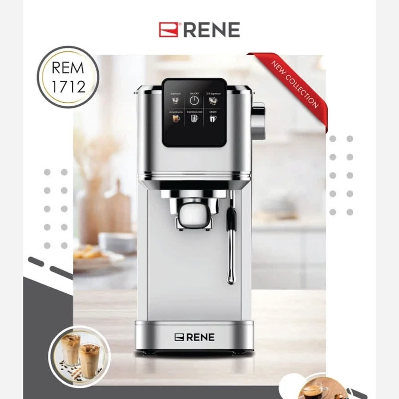 اسپرسو ساز 20 بار RENE مدل RJB-1712 با ضمانت 24 ماهه ارسال رایگان