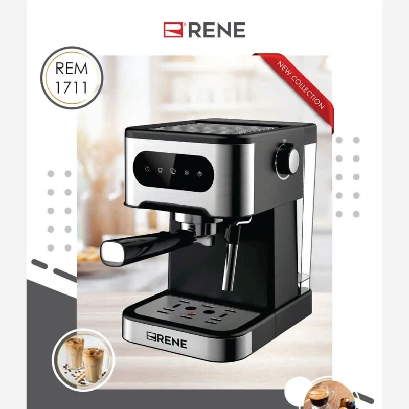 دستگاه اسپرسو ساز، فشار 20 بار، برند RENE، مدل RJB-1711، با ضمانت 24 ماهه