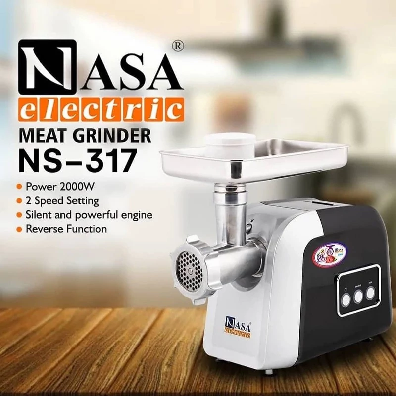 چرخ گوشت 2000 وات ناسا مدل 317 دو سرعته با عملکرد معکوس با ارسال رایگان