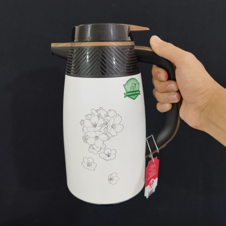 فلاسک شیشه دار 1 لیتر SP رنگ سفید