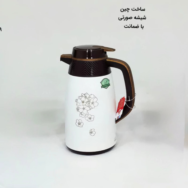 فلاسک شیشه دار 1 لیتر SP رنگ سفید