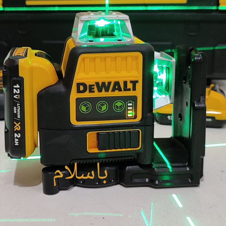 تراز لیزری نور سبز دیوالت جعبه بزرگ مدل Dewalt Laser level 12v