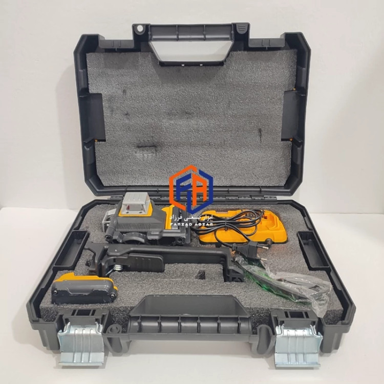 تراز لیزری جعبه بزرگ دیوالت سه بعدی به همراه براکت گیره مدل DEWALT12-line
