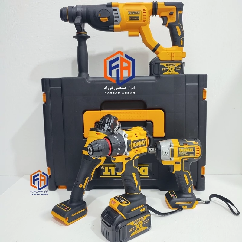 پک چهار قلوی دیوالت موتور براشلس مدل DEWALT-88