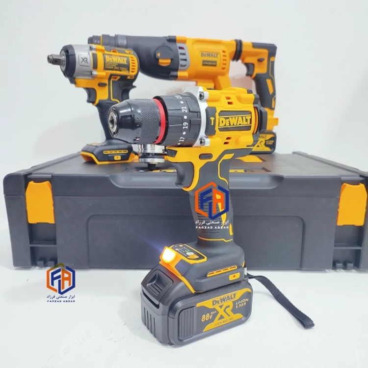 پک چهار قلوی دیوالت موتور براشلس مدل DEWALT-88