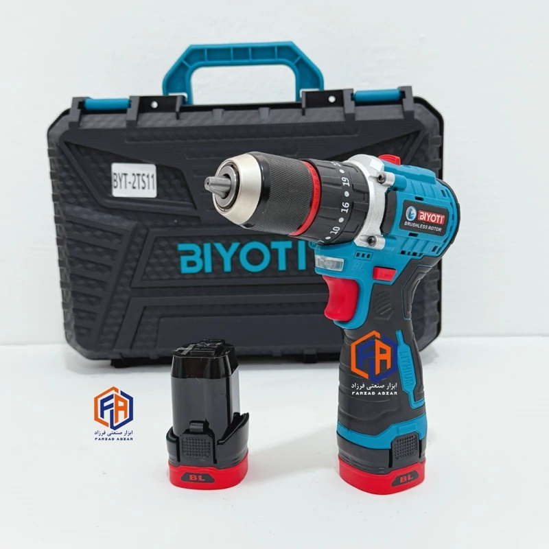 ست دو قلوی دریل شارژی و ایمپکت شارژی بیوتی مدل BYT-2TS11