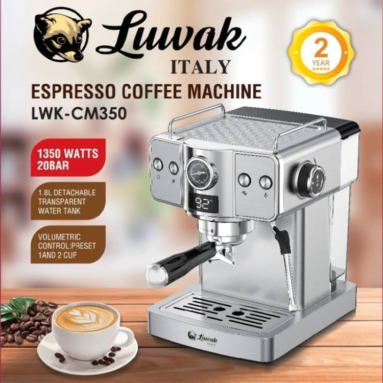 دستگاه اسپرسوساز لواک مدل Lwk-350 (نقره ای)