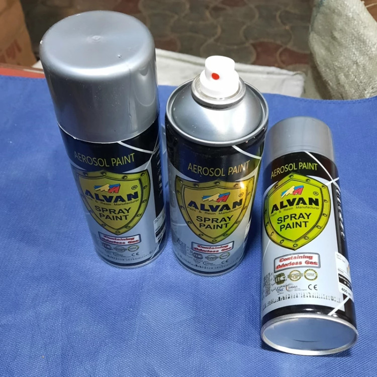 اسپری رنگ انجین ضمانتی (نقره ای فابریک)