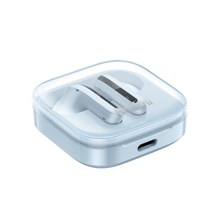 هدفون بلوتوثی شیائومی مدل Redmi Buds 6 Active با نویز کنسلینگ میکروفون (ENC)، درگاه شارژ USB Type-C، دارای دو میکروفون با قابلیت حذف نویز، پشتیبانی از فرمان لمسی، مقاوم در برابر رطوبت و عرق (IPX4)