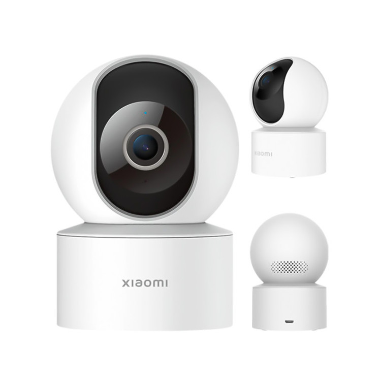 دوربین مداربسته بیسیم تحت شبکه شیائومی مدل Mi C200 با وضوح Full HD، چرخش 360 درجه افقی و 106 درجه عمودی، کدک H.265، تشخیص هوشمند انسان، انتقال صدای دوطرفه و پشتیبانی از کنترل صوتی با دستیار Google و Alexa