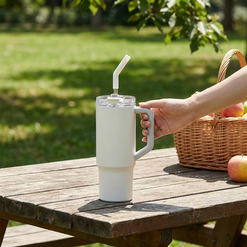 تراول ماگ شیائومی مدل Straw گنجایش 1 لیتر