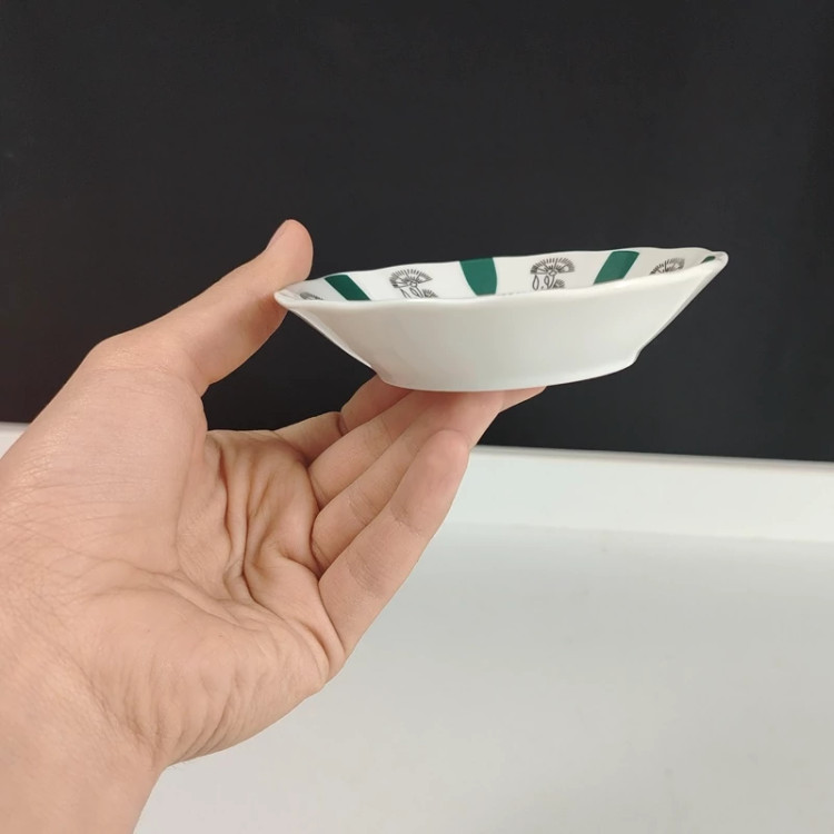 نعلبکی چینی واتسون طرح محرمات کف گلی بسته 6 عددی با ارسال رایگان