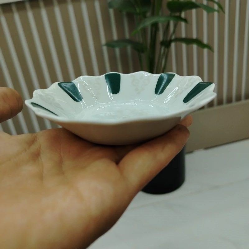 نعلبکی چینی واتسون طرح محرمات ستاره سبز در3رنگ بسته 6 عددی با ارسال رایگان