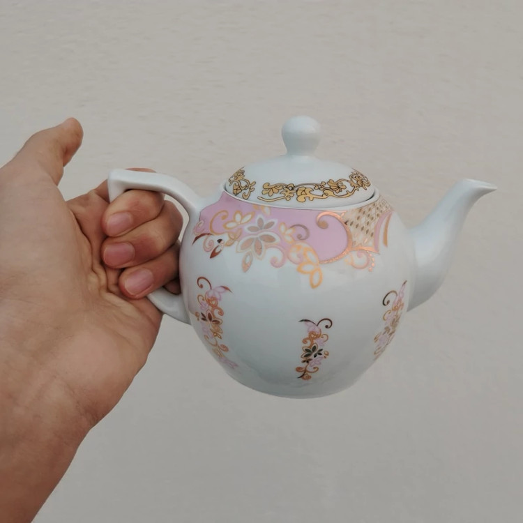 قوری چینی واتسون مدل صدف کد 03 کوچک در 3رنگ ارسال رایگان