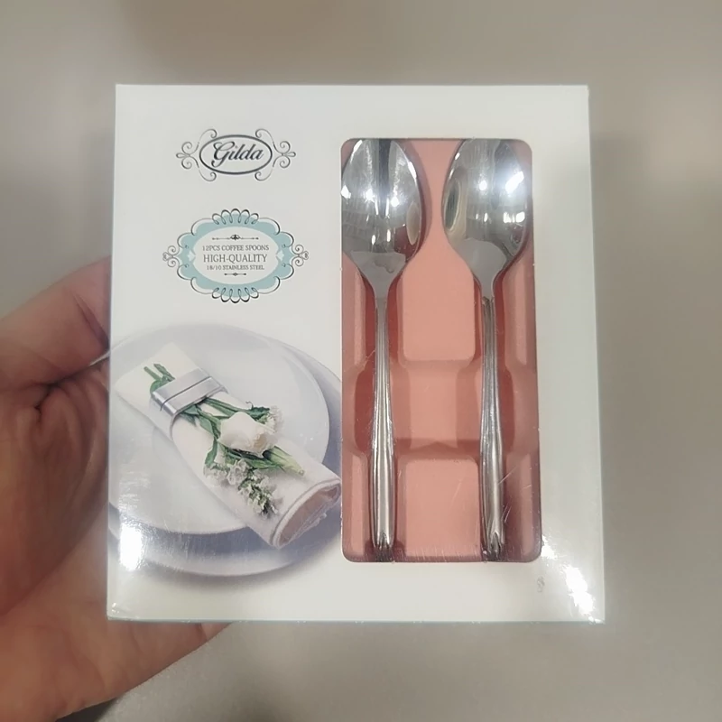 قاشق چای خوری استیل گیلدا مدل اشکی بسته 12 عددی با ارسال رایگان