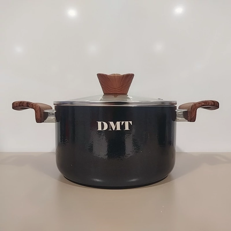 قابلمه تفلون گرانیت سایز 20 DMT مشکی با ارسال رایگان