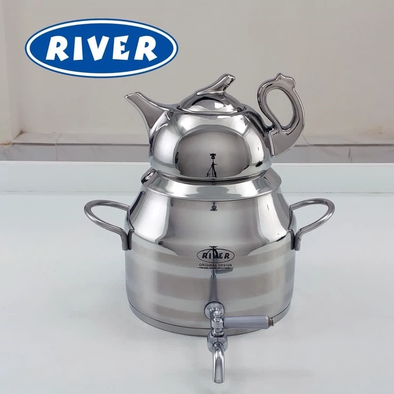 کتری و قوری استیل 6 لیتر RIVER کد 2183 با ارسال رایگان
