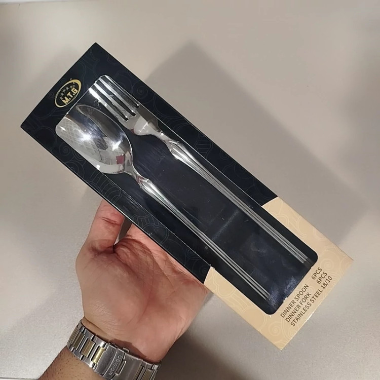 ست قاشق و چنگال استیل MTG کد 2606S بسته 6+6 با ارسال رایگان