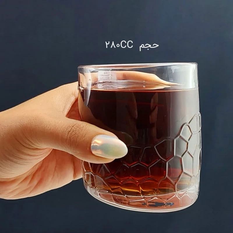لیوان شربت بلینک مکس مدل زنبوری کد 6239 بسته 6 عددی با ارسال رایگان
