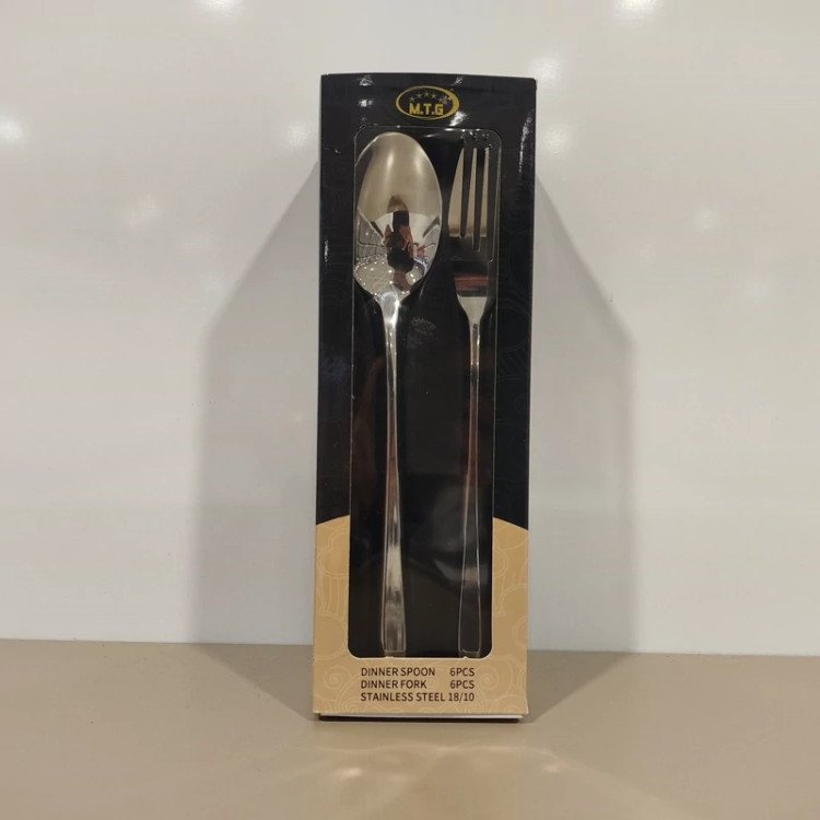 ست قاشق چنگال استیل MTG کد 2601 بسته 6+6 عددی با ارسال رایگان