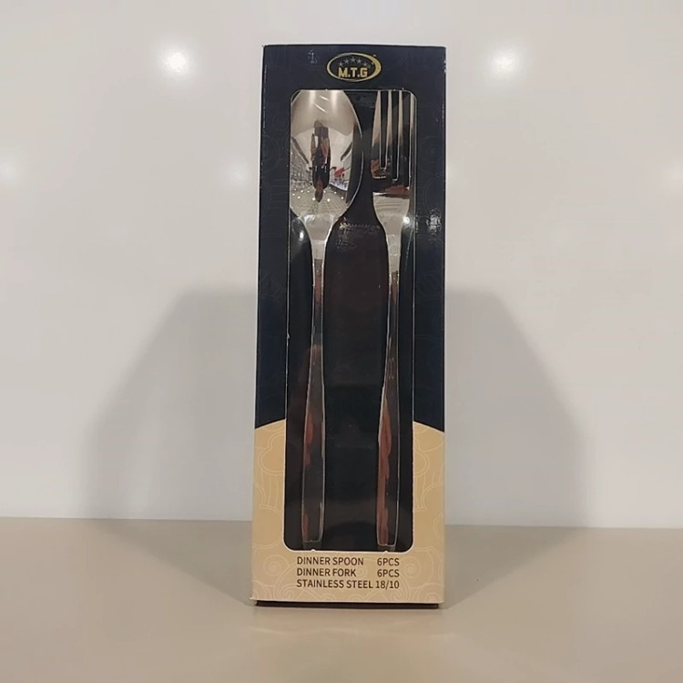 ست قاشق و چنگال استیل MTG کد 2604 بسته 6+6 با ارسال رایگان