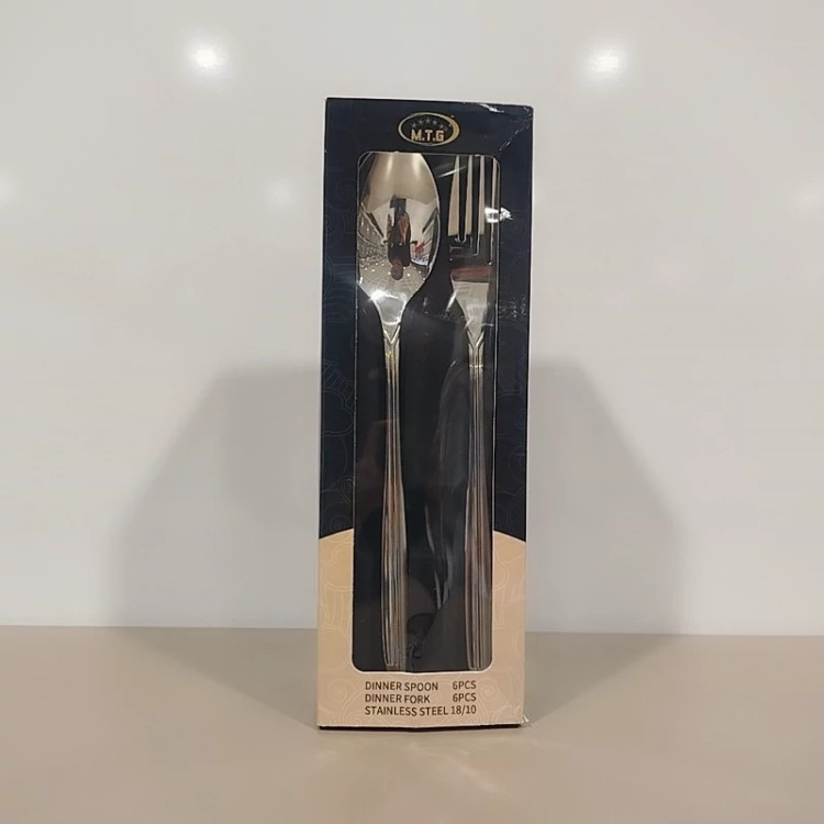 ست قاشق و چنگال استیل MTG کد 2605 بسته 6+6 با ارسال رایگان