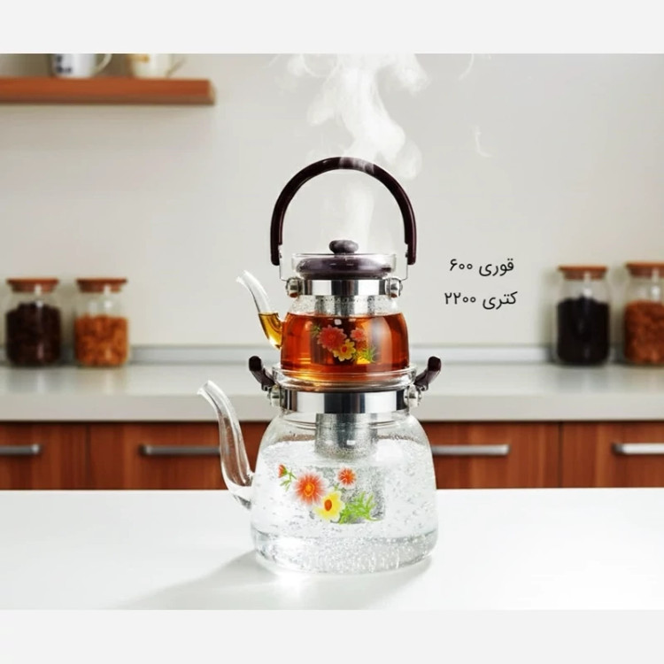 کتری و قوری سرهم پیرکس با ارسال رایگان