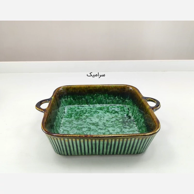 تابه مربع سرامیک زمردی کد 6119 با ارسال رایگان