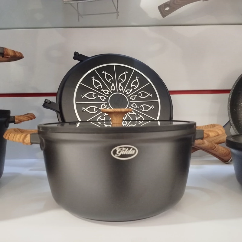 سرویس قابلمه گرانیتی 13 پارچه گیلدا مدل LA-B مشکی با ارسال رایگان