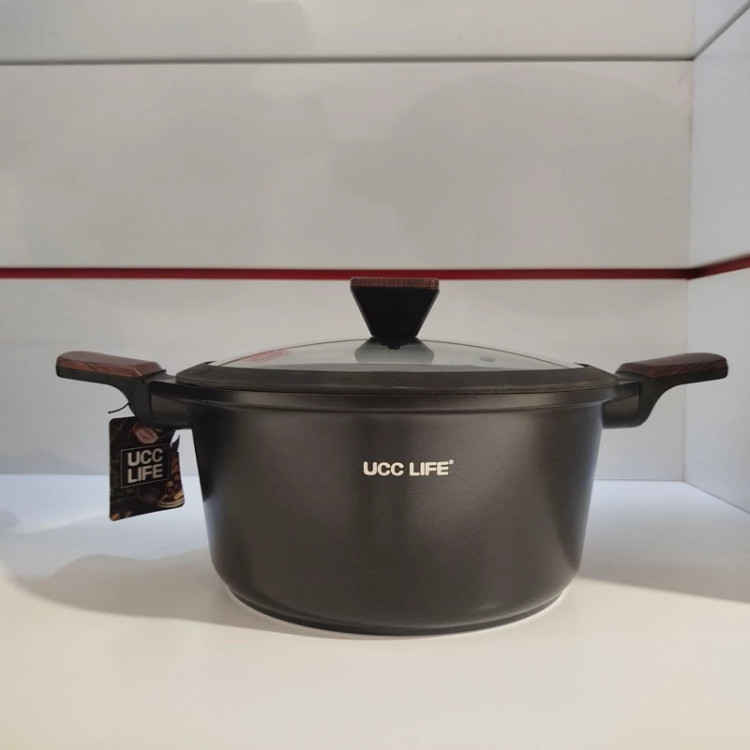 سرویس قابلمه گرانیتی 10 پارچه UCC LIFE کد 8810 مشکی با ارسال رایگان