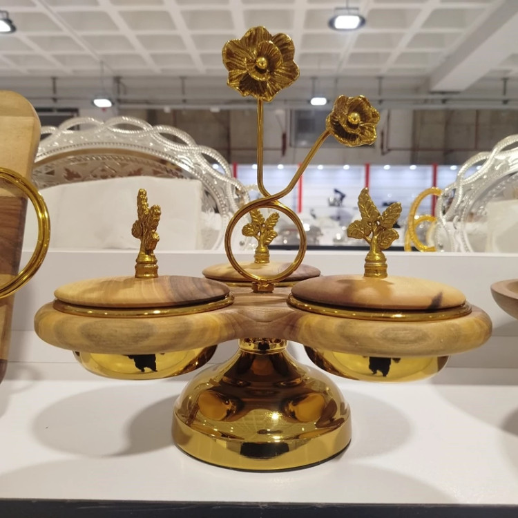 سرویس پذیرایی 5 پارچه چوبی مدل شقایق با ارسال رایگان