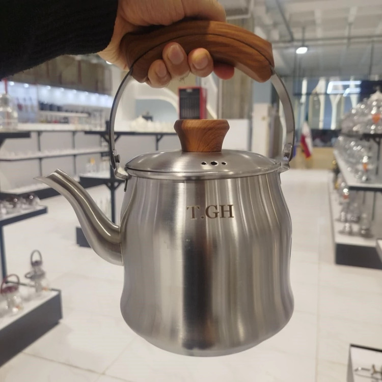 کتری استیل 2/5 لیتر قیطاسی کد 30907 با ضمانت 15 ماهه و ارسال رایگان