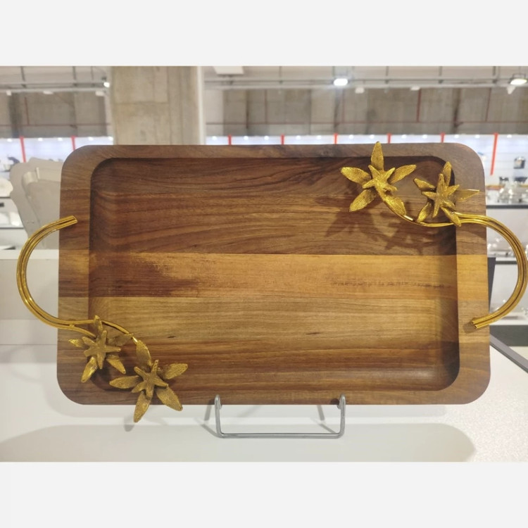 سینی چوبی مدل ستاره بزرگ کد 6846 با ارسال رایگان