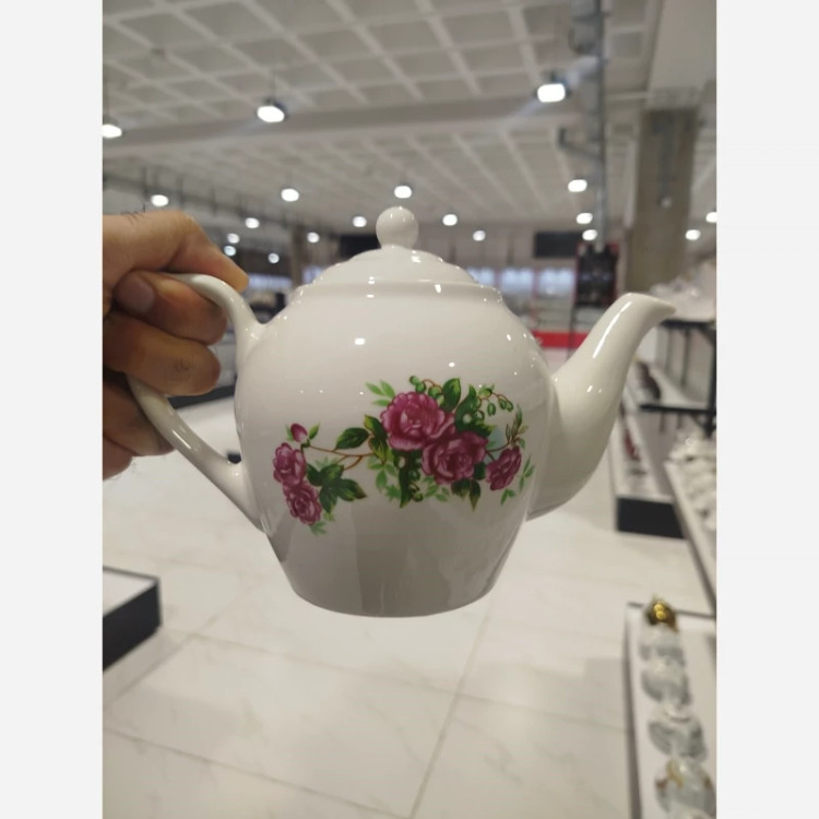 قوری چینی وینچی گل سرخ سایز بزرگ کد 402 با ارسال رایگان