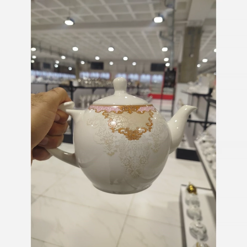 قوری چینی وینچی پانیا صورتی سایز بزرگ کد 382 با ارسال رایگان
