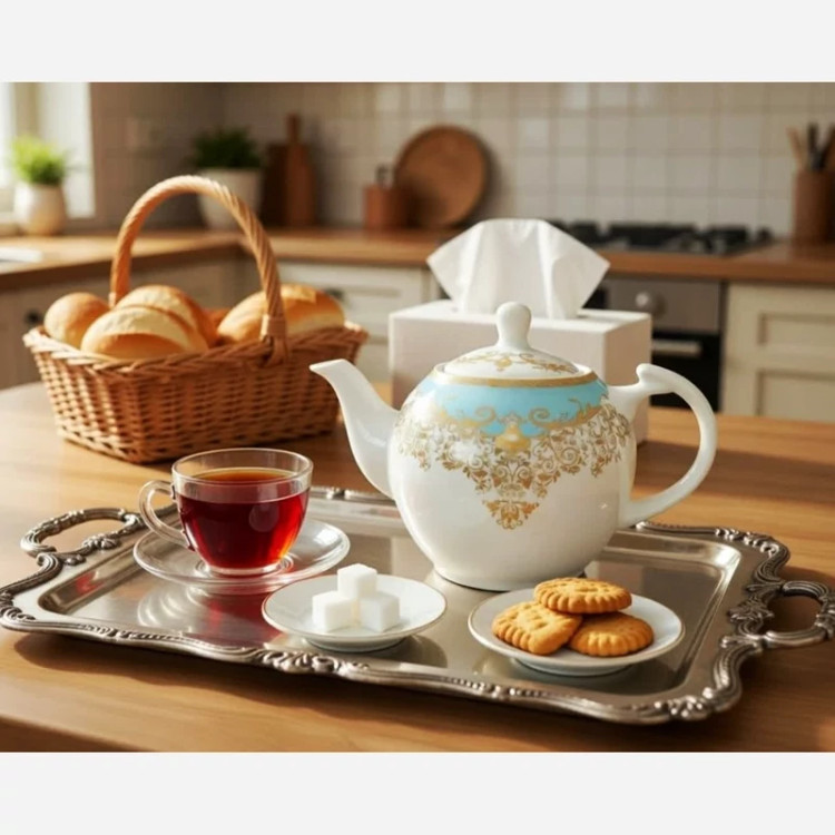 قوری چینی وینچی آلیس فیروزه سایز کوچک کد 380 با ارسال رایگان