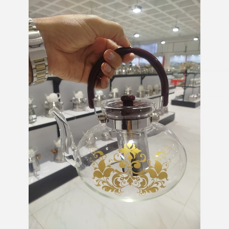 کتری پیرکس 2200 میل گل طلایی کد 0220 شعله مستقیم با ارسال رایگان