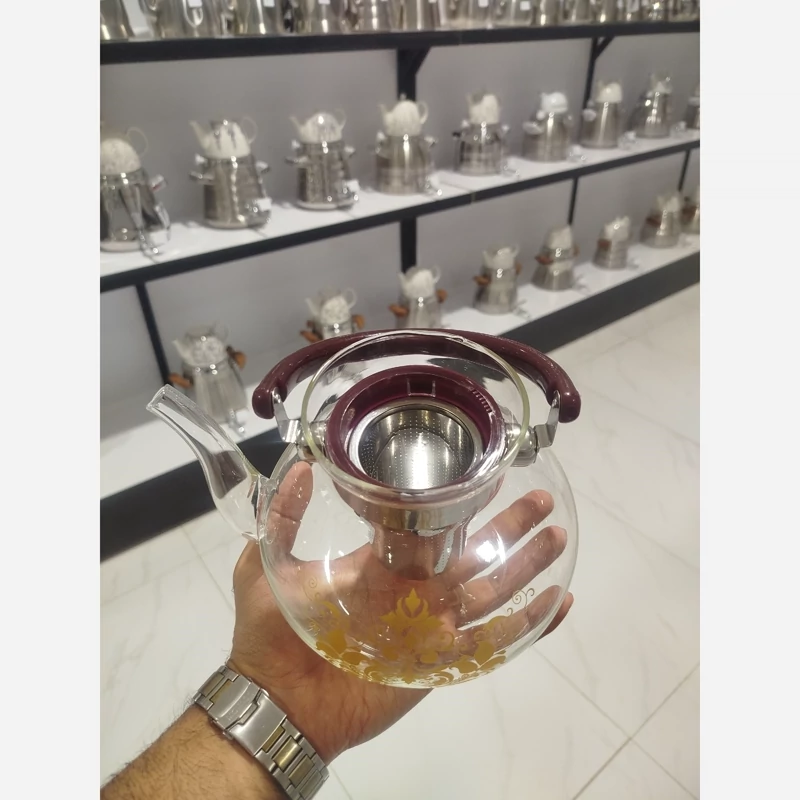 کتری پیرکس 1400 میل گل طلایی کد 0140 شعله مستقیم با ارسال رایگان