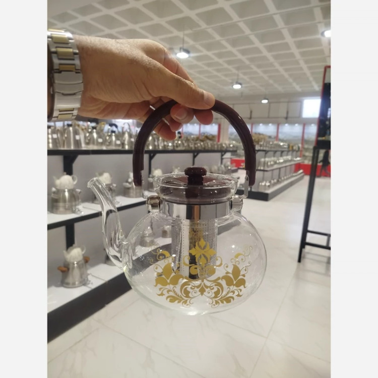کتری پیرکس 1400 میل گل طلایی کد 0140 شعله مستقیم با ارسال رایگان
