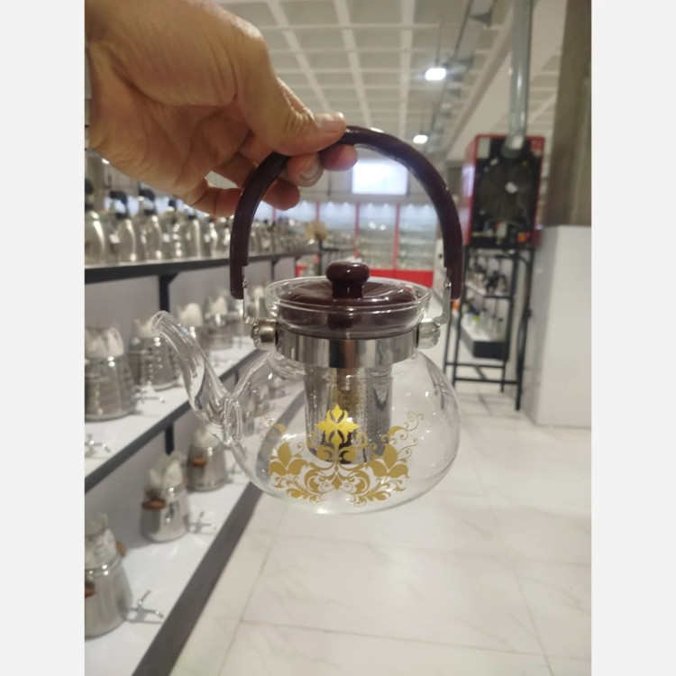 کتری پیرکس 800 میل گل طلایی کد 0800 شعله مستقیم با ارسال رایگان