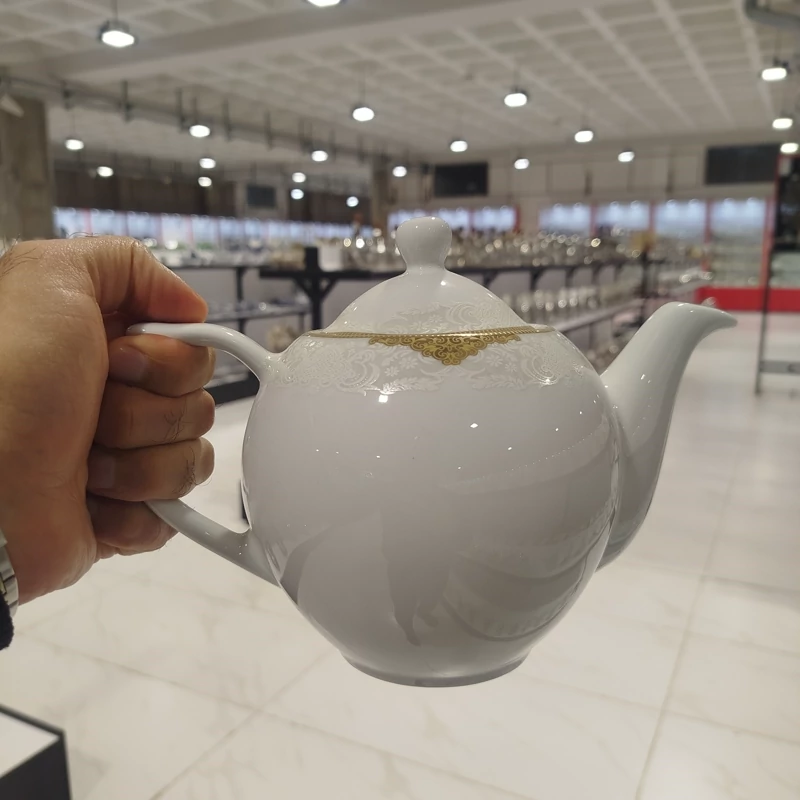 قوری چینی لورین مدل مروارید سایز بزرگ با ارسال رایگان