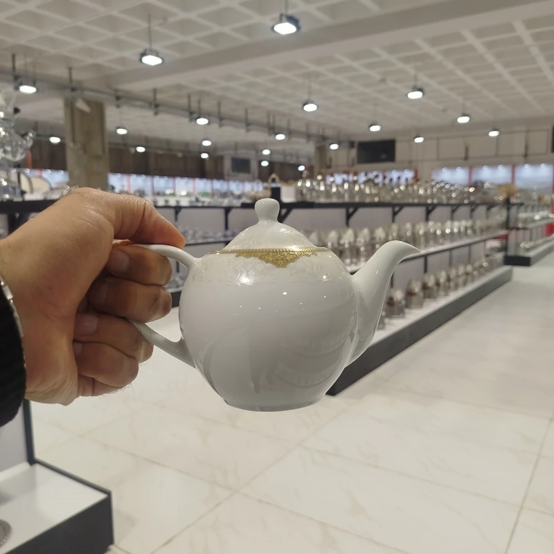 قوری چینی لورین مدل مروارید سایز کوچک با ارسال رایگان