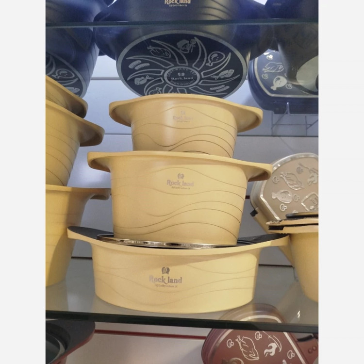 سرویس قابلمه گرانیتی 17 پارچه راکلند مدل مونیخ کرم با ضمانت و ارسال رایگان