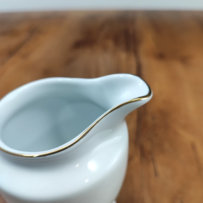 سس خوری چینی لورین مدل سفید لب طلا با ارسال رایگان