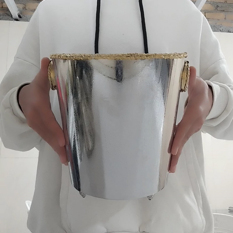 سطل زباله لبه دار استیل RHYTON مدل النا کد 10594 با ارسال رایگان
